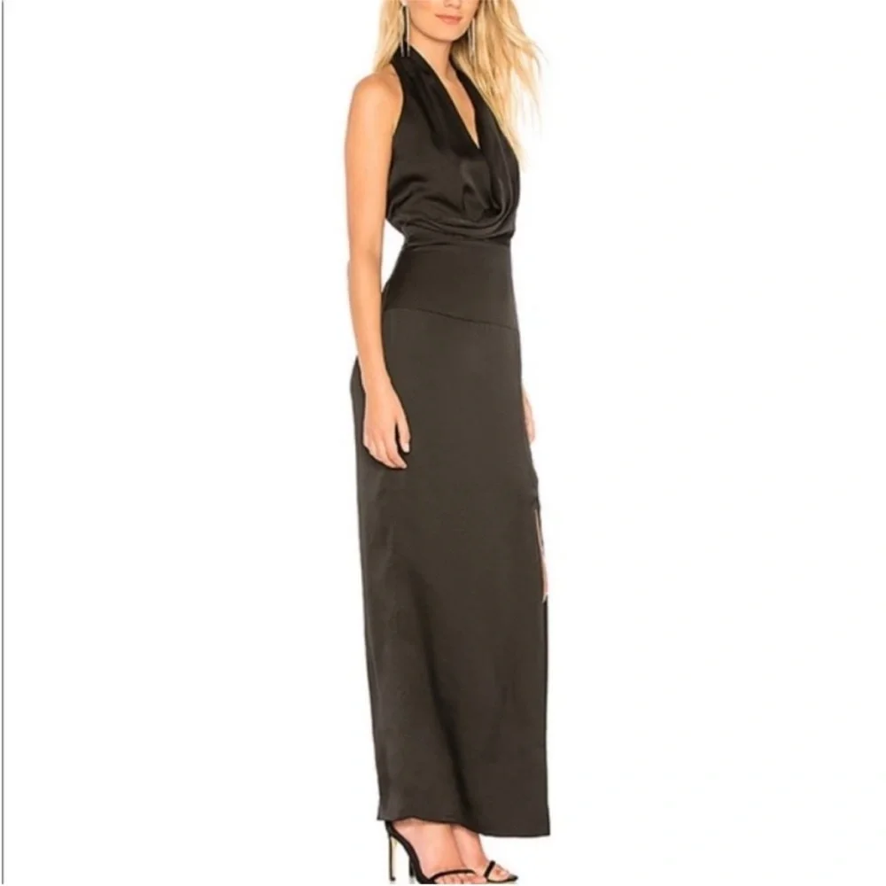 Keepsake The Label Hold Back Maxi Black Dress Size Large Feminine Glam Party